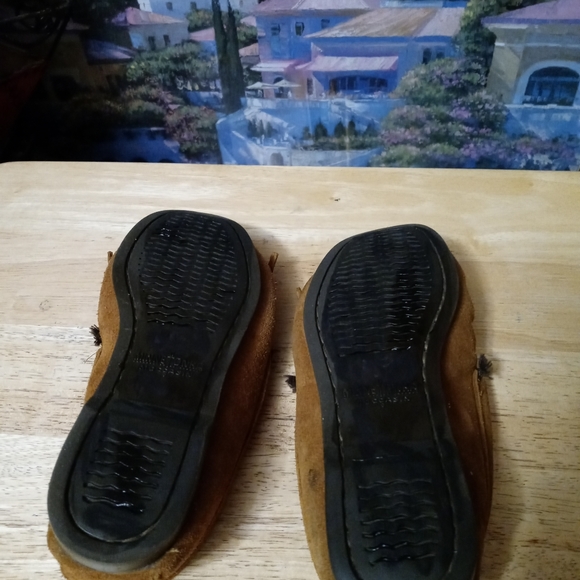 Minnetonka Thunderbird Moccasins Suede 🥿Beaded,Size 8,A Fabulous Vintage Gift. - Picture 11 of 15
